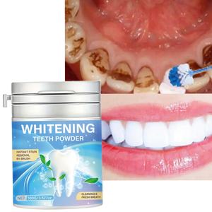 Logotipo personalizado Cuidado bucal Menta Sabor Blanqueador de dientes Cuidado dental <span class=keywords><strong>V34</strong></span> Polvo blanqueador de dientes - Product Image 1
