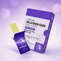 Bandes orales de mélatonine sans sucre, véganes, GABA, pour favoriser le sommeil, à dissolution rapide, pour adultes