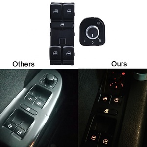 6PCS Interrupteur de rétroviseur de fenêtre et de phare pour V W Jetta 6 <span class=keywords><strong>Golf</strong></span> GTI <span class=keywords><strong>5</strong></span> 6 Tiguan Passat B6 CC 5ND959857 5ND941431B - Product Image 6