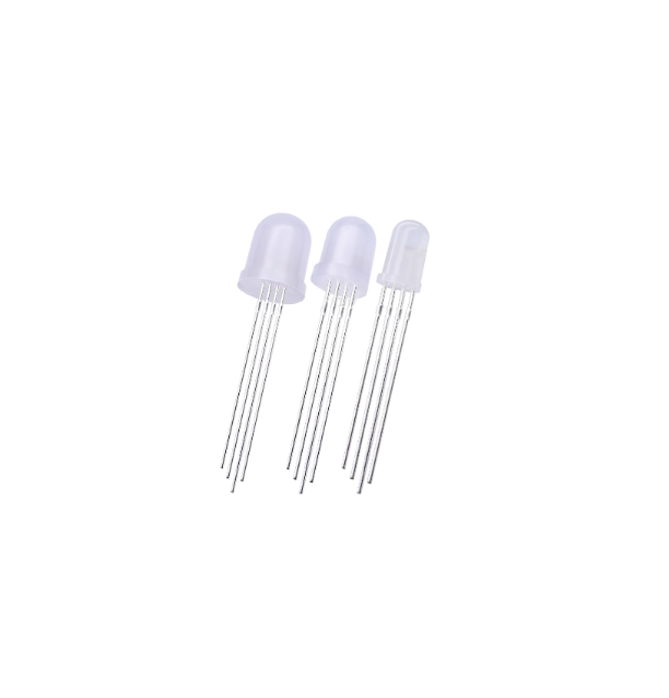 5mm 8mm10mm Full-color Transparent Foggy LED Beads with Four Legs RGB Red Green Blue Super Bright Plug-in LED