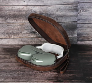 Estuche Protector de Cuero Genuino para <span class=keywords><strong>AirPods</strong></span> <span class=keywords><strong>Max</strong></span> 2, Bolsa de Almacenamiento para Auriculares Apple <span class=keywords><strong>Over</strong></span>-Ear con Correa para la Muñeca - Product Image 1