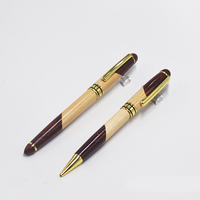 Personnalisé graver Logo homme cadeau palissandre bois d'érable stylo à bille roulante de haute qualité avec boîte en bois