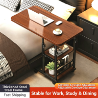 Escritorio de Computadora Enrollable y Ajustable en Altura para Cama, Mesa de Estudio y Escritura Simple, Estación de Trabajo Portátil para el Hogar y Dormitorio