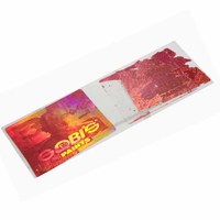 Autocollant adhésif à usage unique avec effet holographique laser arc-en-ciel, étiquette en PET