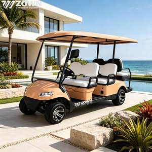 Carrito de golf eléctrico estable con neumáticos todoterreno y batería de litio de 48V para villas y parques - Product Image 1