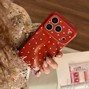 Coque de téléphone antichoc intégrale, découpée avec précision, motif petite étoile bordeaux, simple et personnalisée, compatible avec iPhone 16 Pro Max - Product Image 6