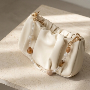 Dragonne de téléphone universelle en acrylique avec perles goutte d'eau, bracelet de poignet tendance et longue chaîne de sac bandoulière pour femmes et jeunes filles - Product Image 2