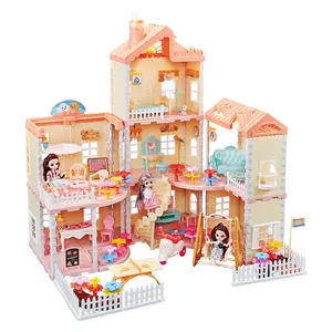 Casa delle bambole in miniatura Cosplay gioco interattivo per bambini casa soffitta mobili bambola fai da te giocattoli da sogno