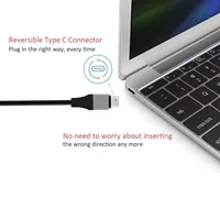 Kabel adaptor Tipe C ke HDMI USB 3.1 ke HDMI, kabel ekstensi kabel USB 4K 30Hz untuk MacBook PC Monitor