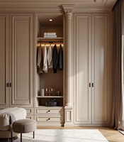 Armario de Madera Estilo Shaker Francés de Diseño Moderno CBMmart, Personalizado para Dormitorio, con Puertas de MDF, para el Hogar y la Sala de Estar