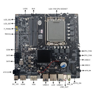 Placa Base Mini ATX para PC H610 LGA 1700 de 12.ª Generación con Memoria DDR4 Integrada, LVDS, DP para Juegos - Product Image 3