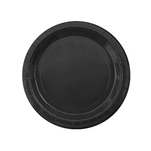 Assiettes jetables rondes en <span class=keywords><strong>carton</strong></span> DAMAI PARTY GO de 9 pouces, noires, 50 pièces, simples, pour fêtes, mariages, anniversaires, réceptions - Product Image 3
