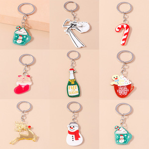 Porte-clés de Noël tendance Wenys, motif bonhomme de neige et renne, bâton de marche simple, glace, <span class=keywords><strong>champagne</strong></span> - Product Image 2
