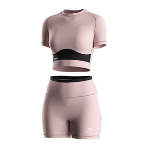 Conjunto Deportivo de 2 Piezas para Mujer, Secado Rápido, Corte Láser Ventilado, Ideal para HIIT y Running - Product Image 1