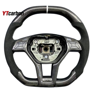 YTcarbon per A C E GLK CLA CLS SL SLK <span class=keywords><strong>AMG</strong></span> <span class=keywords><strong>W212</strong></span> W204 C117 C218 Accessori Interni Auto Volante Personalizzato in Vera Fibra di Carbonio - Product Image 4