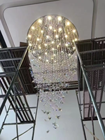 Lustre Papillon en Cristal K9 Dimmable 3 Couleurs, Acier Inoxydable de Luxe, Vente Directe Usine, Idéal pour Villa, Duplex, Salon