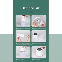 Humidificateur d'air portable de bureau en forme de lune, petit humidificateur d'aromathérapie LED pour chambre à coucher, avec buse décorative, mini humidificateur USB portable pour la maison