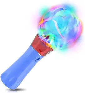 Light Up Orbiter Spinning Wand, 7 Inch LED Spin Toy with Batteries Included, Great Gift Idea for Boys, Girls, Toddlers