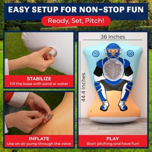 Cible de lancer de baseball gonflable en PVC 91*51*112 CM, jeu de lancer double face pour enfants, idéal pour les anniversaires, divertissement intérieur et extérieur - Product Image 2