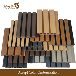 Panel de Pared WPC de Doble Color para Fachada, Revestimiento Ignífugo Compuesto, Entablado Acanalado para Decoración Exterior, Material de Revestimiento de Pared WPC - Product Image 2