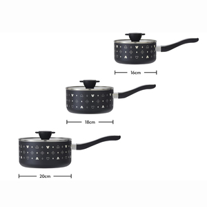 Ensemble de casseroles antiadhésives en verre avec couvercles en verre et poignées en bakélite, 6 pièces, pour cuisinières à gaz et à induction - Product Image 2