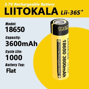 Liitokala Lii-36S 18650 3600mAh 3.7V Li-ion có thể sạc lại pin 10A pin lithium cống cao cho đèn flash Vaping - Product Image 4
