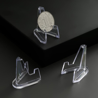 Supports de présentation de pièces de monnaie en acrylique, mini supports pour pièces de monnaie de collection, présentoirs transparents en plastique pour médailles, porte-badges ultra transparents