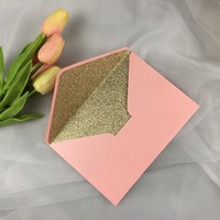 5x7 enveloppes ivoire et or bordeaux Blush or Rose paillettes argent enveloppes en papier pour invitations de mariage 5.3*7.7 6.3*6.3in
