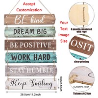 Plaque murale décorative Art Déco personnalisée, signe inspirant en bois avec citations positives, décoration motivante pour bureau et chambre
