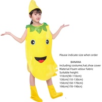 Poncho de carnaval en peluche unisexe pour enfants et adultes fraise pomme pastèque banane poire pêche Costume de fruits avec chapeau