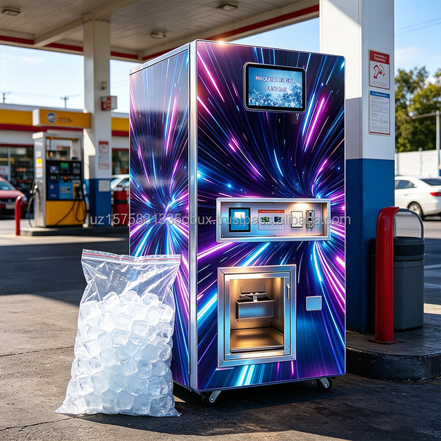 Reverse Osmosis Water 24-hour Ice Vending Machine, Automatic Packaging Ice Vending Machine, Ice Vending Machine