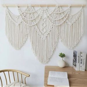 Panier tissé décoration murale vert Decoracion Pared Madera <span class=keywords><strong>bambou</strong></span> tissage Sac macramé Art décoration 2022 Photo suspendus articles de plage - Product Image 1