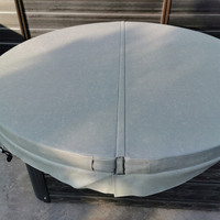 Couverture de spa ronde isolante pour extérieur, sur mesure, en cuir, accessoires de spa