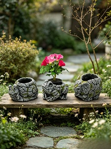 Vaso in Cemento a Forma di Animale (Rana, Lumaca, Tartaruga) in Stile Americano, Intagliato a Mano, per <span class=keywords><strong>Piante</strong></span> <span class=keywords><strong>Grasse</strong></span>, Decorazione Casa <span class=keywords><strong>e</strong></span> Giardino - Product Image 4