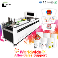 Imprimante numérique jet d'encre Onepass avec contrôle PLC et alimentation automatique pour supports de gobelets en carton, sacs en papier et petites boîtes
