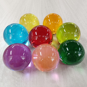 Balle en acrylique décorative colorée personnalisée en gros pour enfants, jouet en résine colorée - Product Image 2