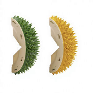 Durian Shaped Rubber Stocked Pet <b>Massage</b> Bath Brush with Removable Screen Durable for <b>Dogs</b> and Cats Hair Removal - Product Image 1