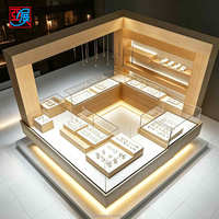 Comptoir à bijoux en bois Yabo, vitrine murale moderne en métal, présentoir à bijoux en verre de luxe sur mesure pour centre commercial