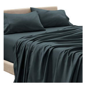 Draps de lit en coton égyptien 200 fils, blancs, tissés, modernes, draps unis - Product Image 3