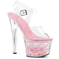 17CM / 7 pouces PVC supérieur femmes mode talons hauts plate-forme bride à la cheville sandales pôle chaussures de danse