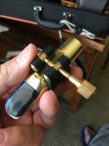 알토 테너 소프라노 색소폰 금속 마우스 피스에 대한 PU 가죽 합자 패스너 - Product Image 6