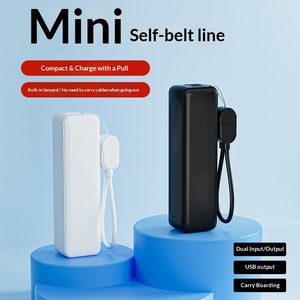 Batería Externa Portátil Mini con Cable Integrado, Gran Capacidad, Ideal para Regalos Empresariales, Venta al Por Mayor de Fábrica - Product Image 3