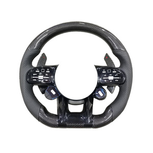 Volant en fibre de carbone personnalisable et durable pour Benz C43 GLC63 E53 CLS53 A220 S560 GLE63 C63 C200 W205 W204 W222 <span class=keywords><strong>AMG</strong></span> <span class=keywords><strong>GT</strong></span> 63 - Product Image 1