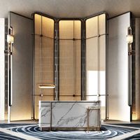Paravents en acier inoxydable haut de gamme sur mesure, cloisons de séparation en verre de style chinois pour hôtel restaurant, salle privée