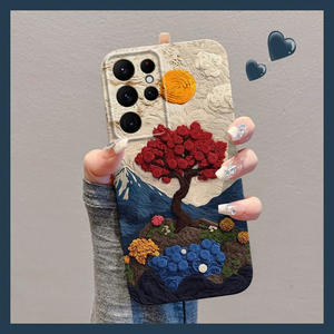 Funda Protectora Rígida para Teléfono Samsung S25 Ultra con Diseño de Pintura al Óleo de Rosas SP134 y Nueva Película Protectora de Cobertura Total - Product Image 4
