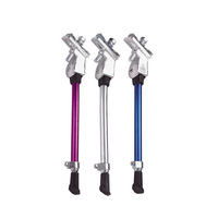 Béquille latérale pour vélo, cadre en acier 40-45 cm, noir et argent, support de stationnement pour VTT