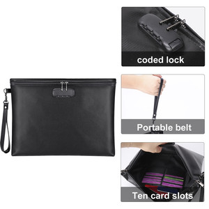 Bolsa de documentos ignífuga resistente al agua, bolsa de dinero para documentos a prueba de fuego, pasaporte, dinero, crédito, bolsas de seguridad de viaje - Product Image 5