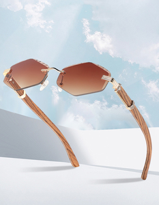 Mới hợp thời trang biểu tượng tùy chỉnh không có Vành kính mát bằng gỗ đền Kính mát sang trọng 2025 - Product Image 4