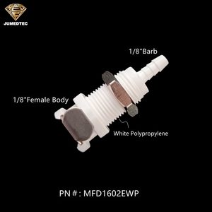 Plastic Quick release inserts de tube coupling 3/8" barb 1/4" insert Disconnect Fitting Valved/ Non-Valved Connector - Product Image 2
