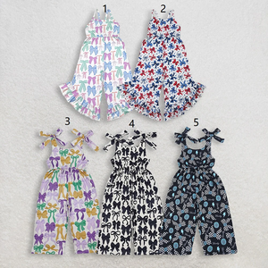 Ropa para niñas pequeñas, overoles sin mangas con tirantes, monos, trajes de una pieza con estampados bonitos - Product Image 1